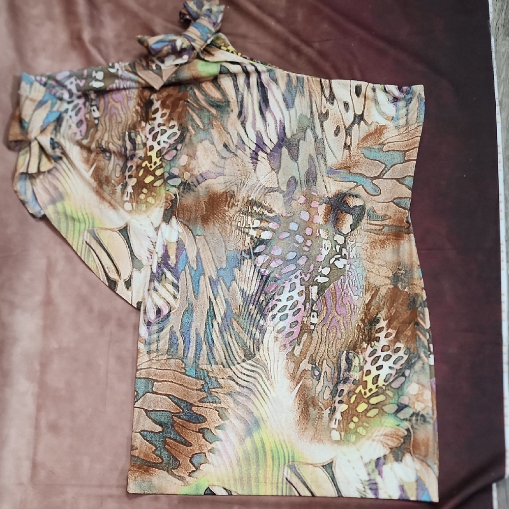 Cache One-Shoulder Multicolor Dress - Picture 2 of 3